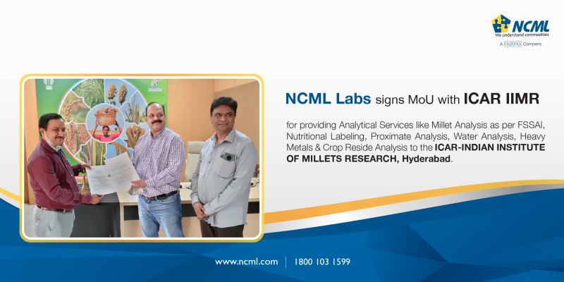 #NCMLLabs signed an MoU with ICAR-INDIAN INSTITUTE OF MILLETS RESEARCH (ICAR-IIMR) for providing Analytical Services in Environmental and #Food & #Agricultural products