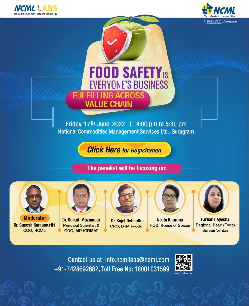 Have a look at the Industry Experts who would be joining us on the Panel “Food Safety is Everyone’s Business” on 17th June 2022, at 4:00 pm.